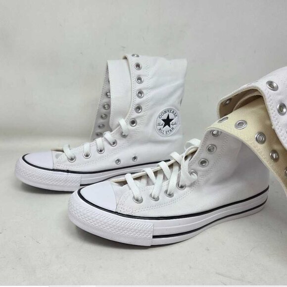 New women's 8 Converse Chuck Taylor CTAS XX-Hi white canvas tall sneakers boots - Picture 8 of 10